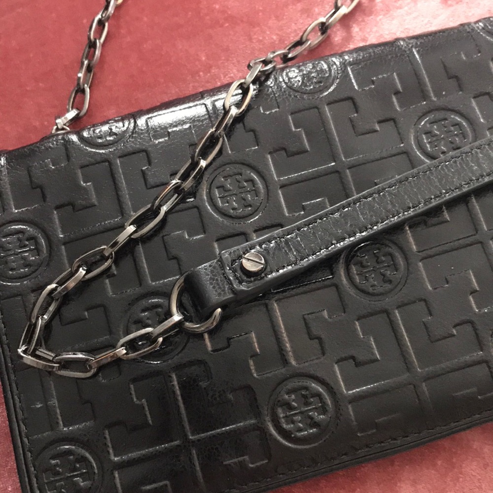 tory birch logo wallet crossbody bag